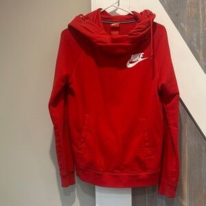 Nike women’s Red cowl neck hoodie size m